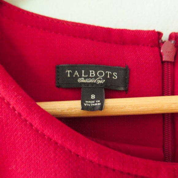 Red Talbots Established 1947 Sheath Midi Dress - Picture 2 of 3